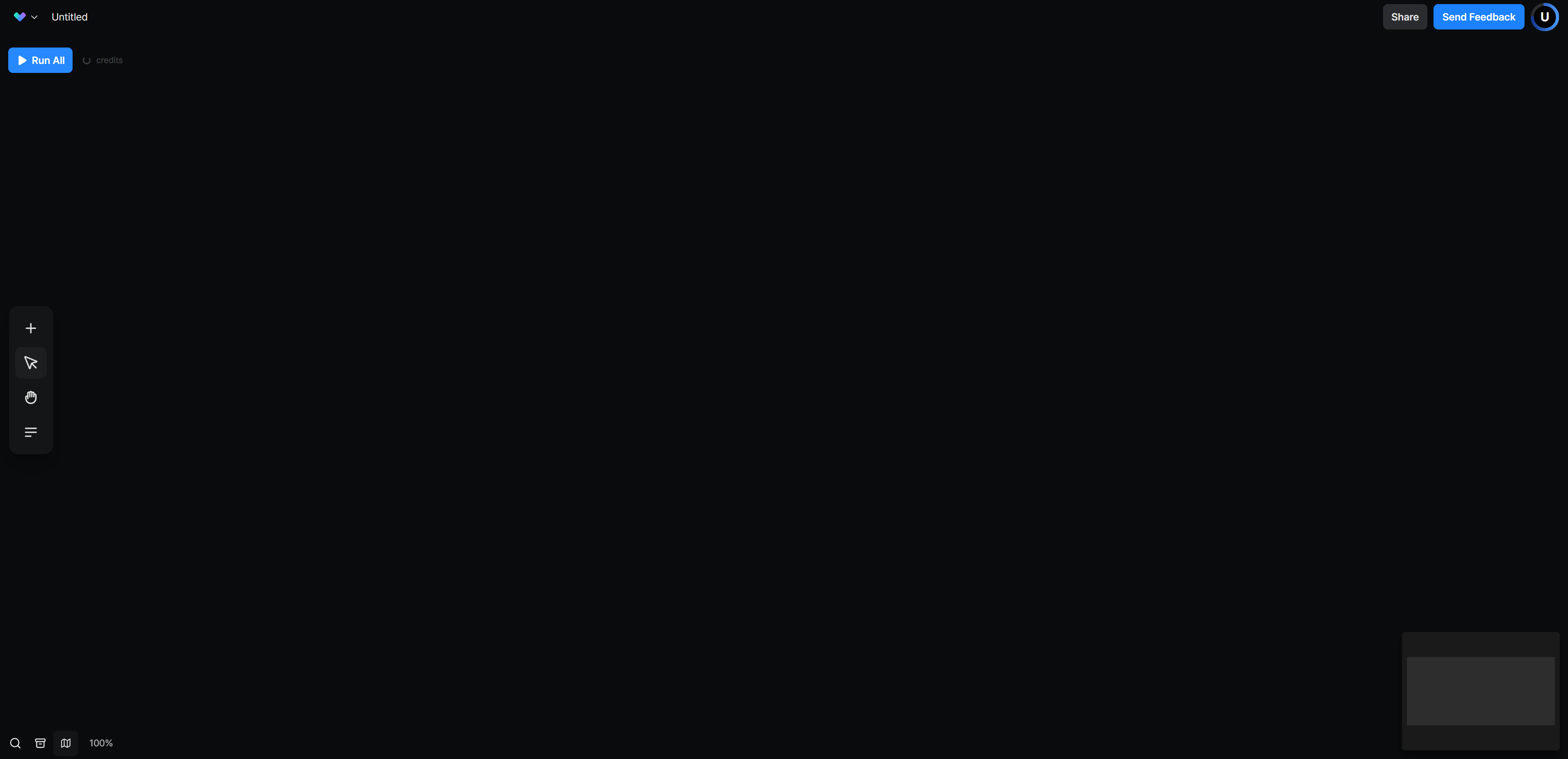 An empty Custom Workflow is Open