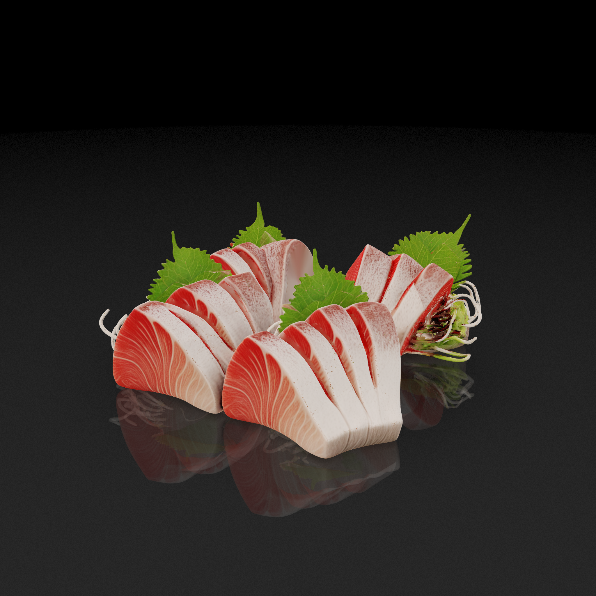 Tuna Sashimi Plate - 3D model