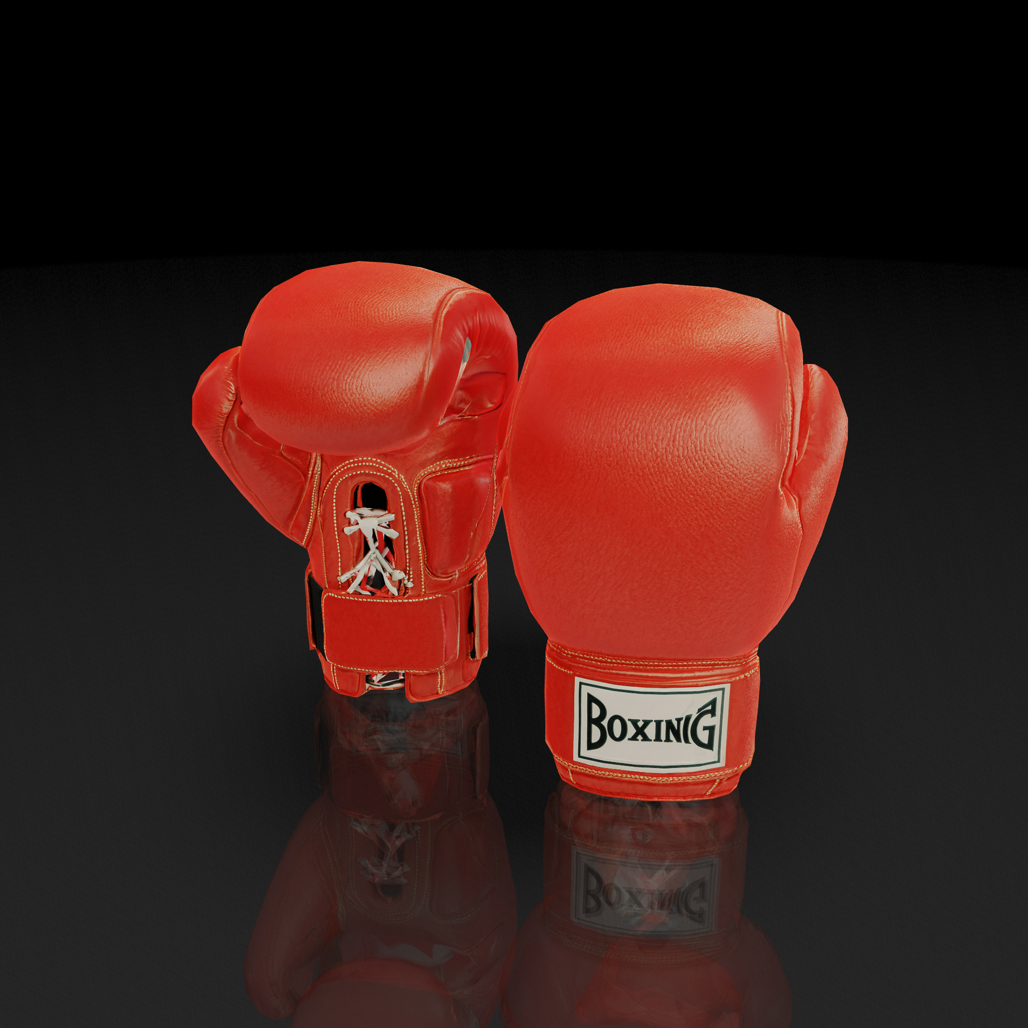 Red Boxing Gloves - 3D model