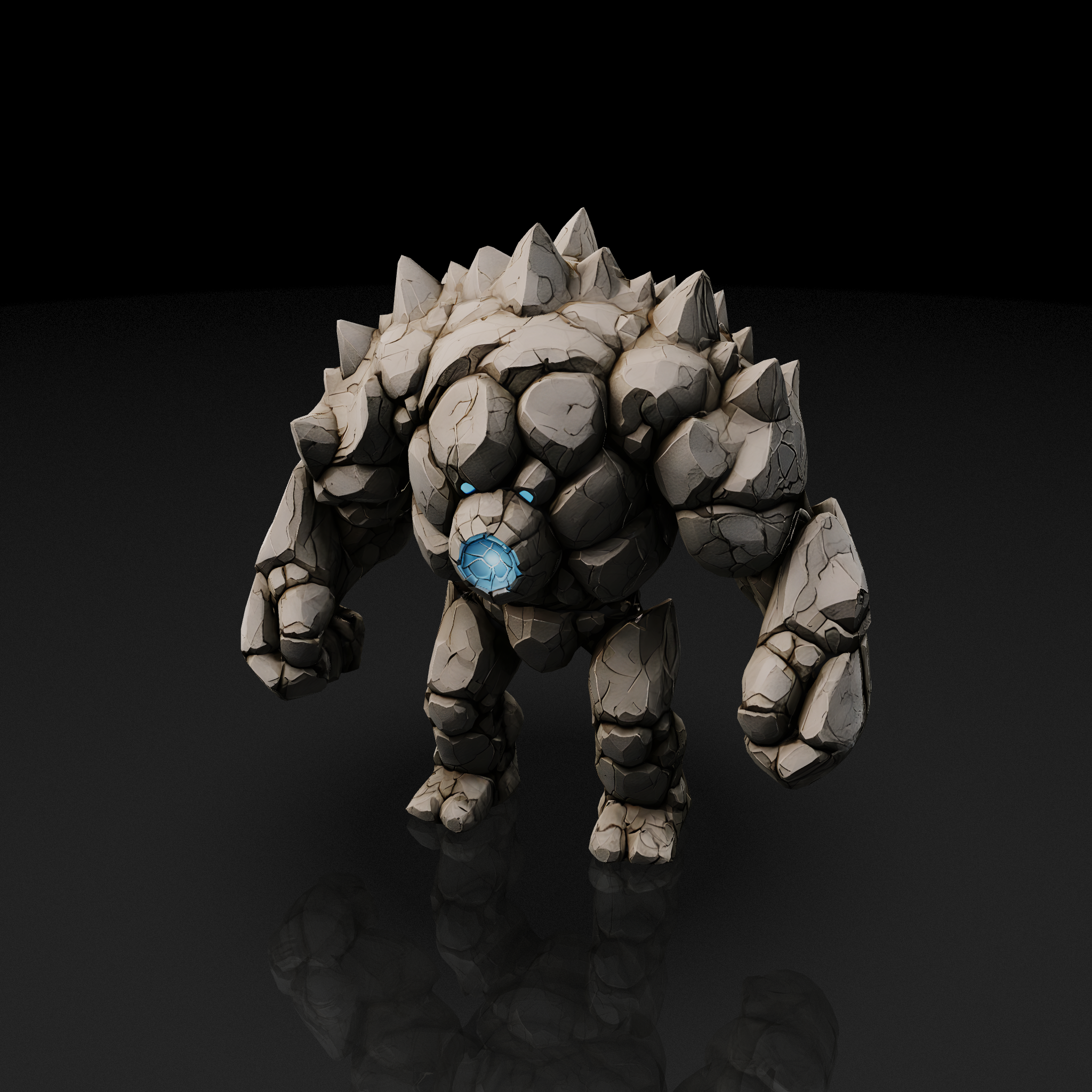 Blue Core Stone Golem