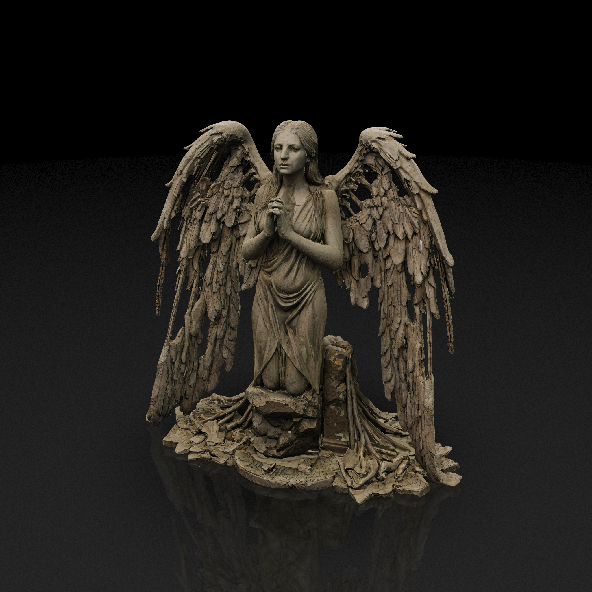 Weathered Female Statue