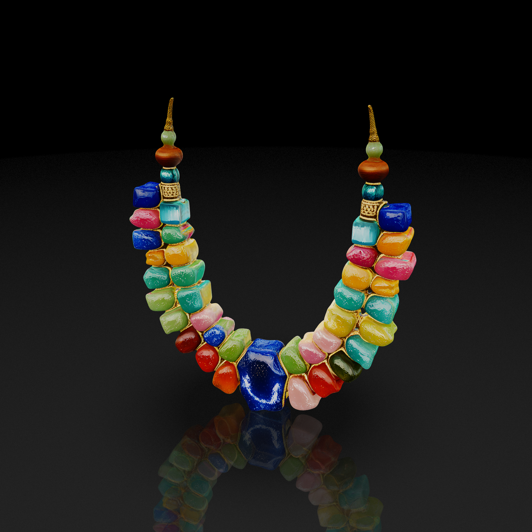 Multicolor Gemstone Necklace