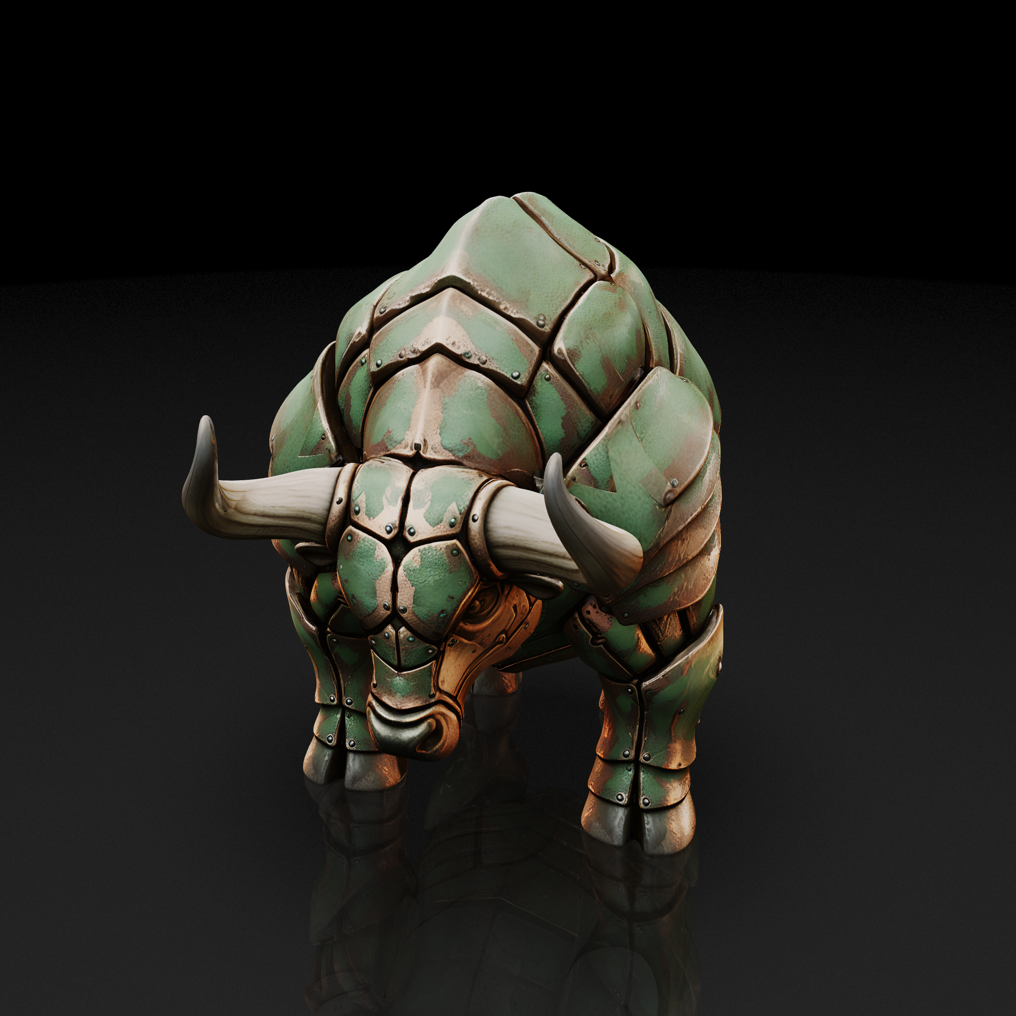 Green Armored Bull