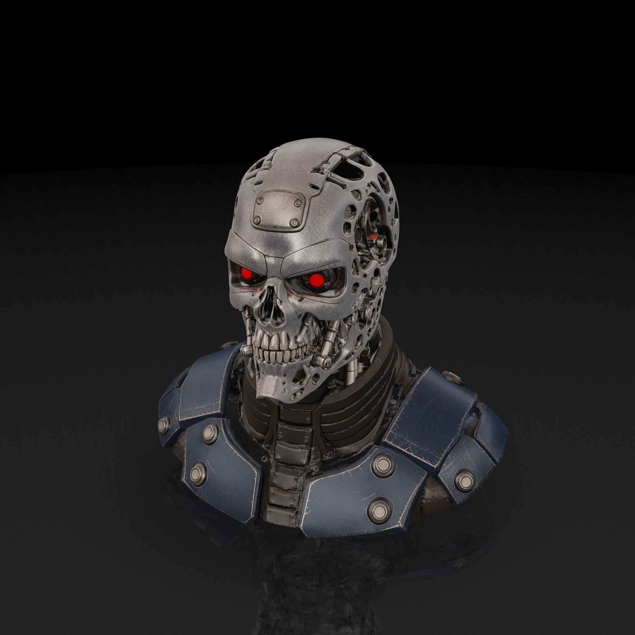 Robotic Skull Bust - 3D model