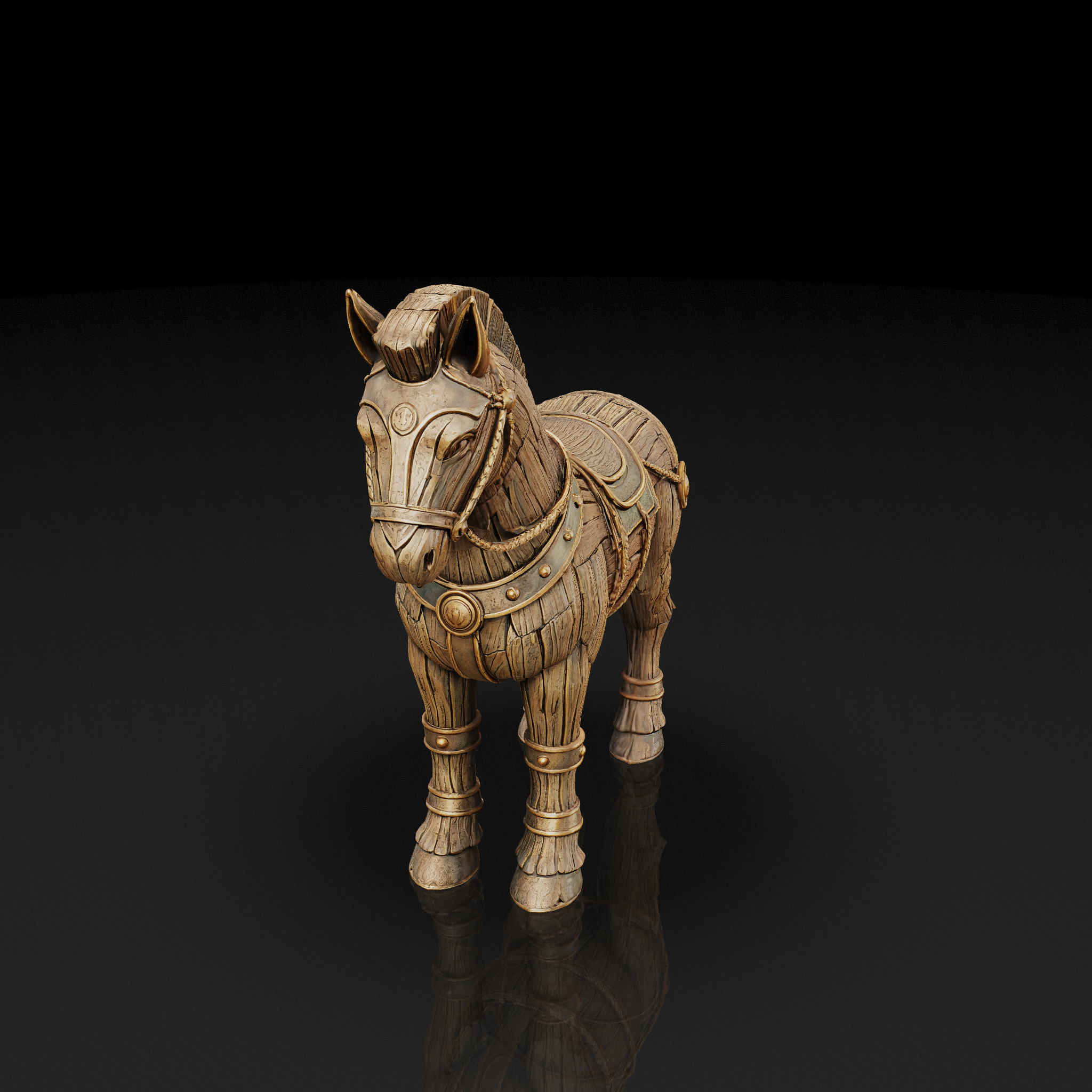 Trojan Wood Horse - 3D model