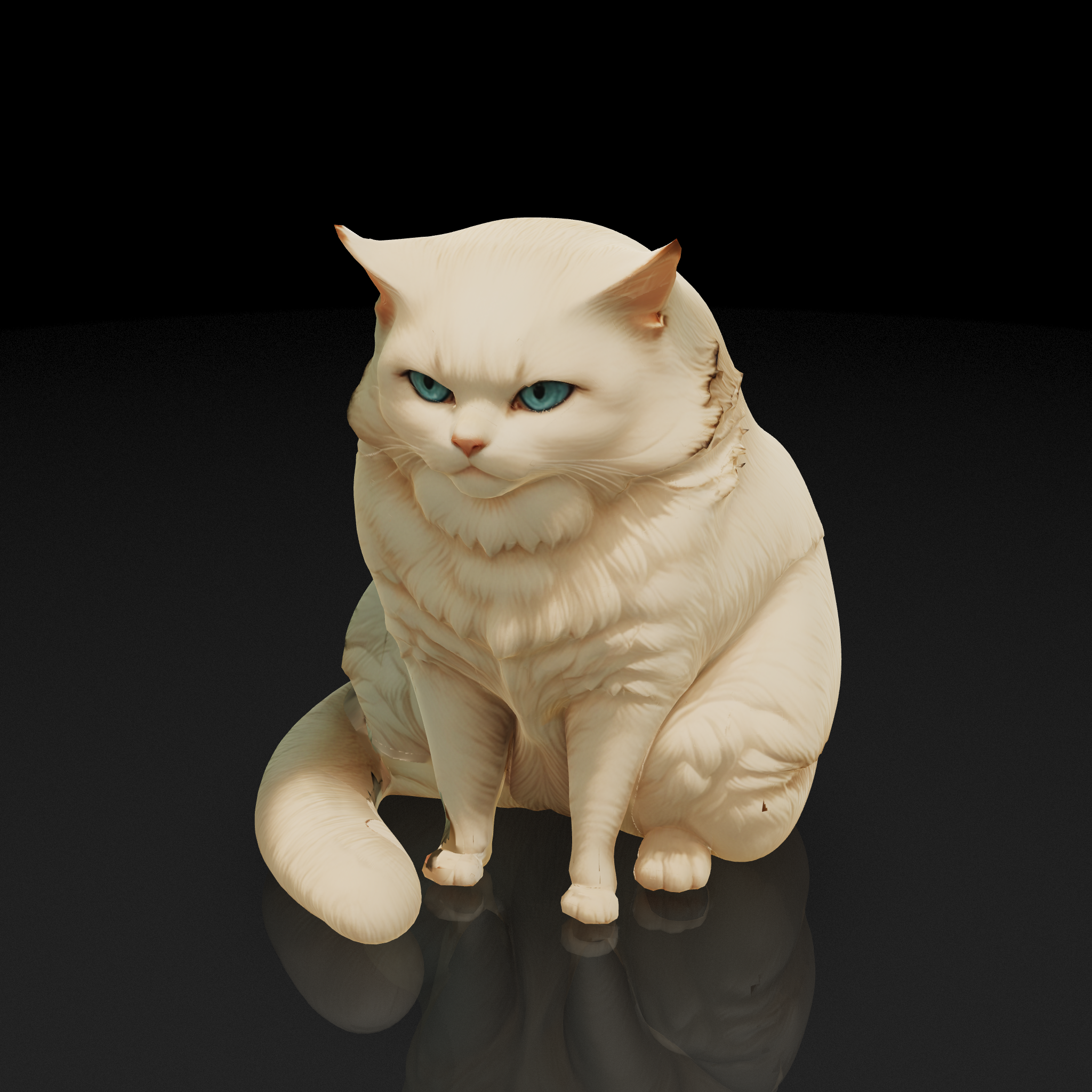 White Fluffy Cat