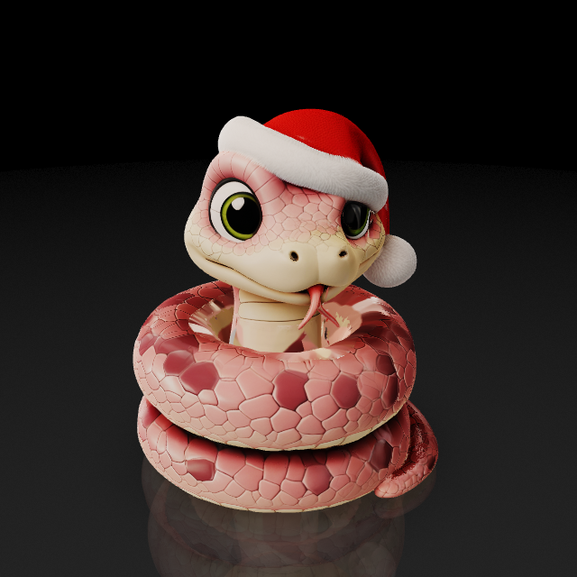 Christmas Cartoon Snake