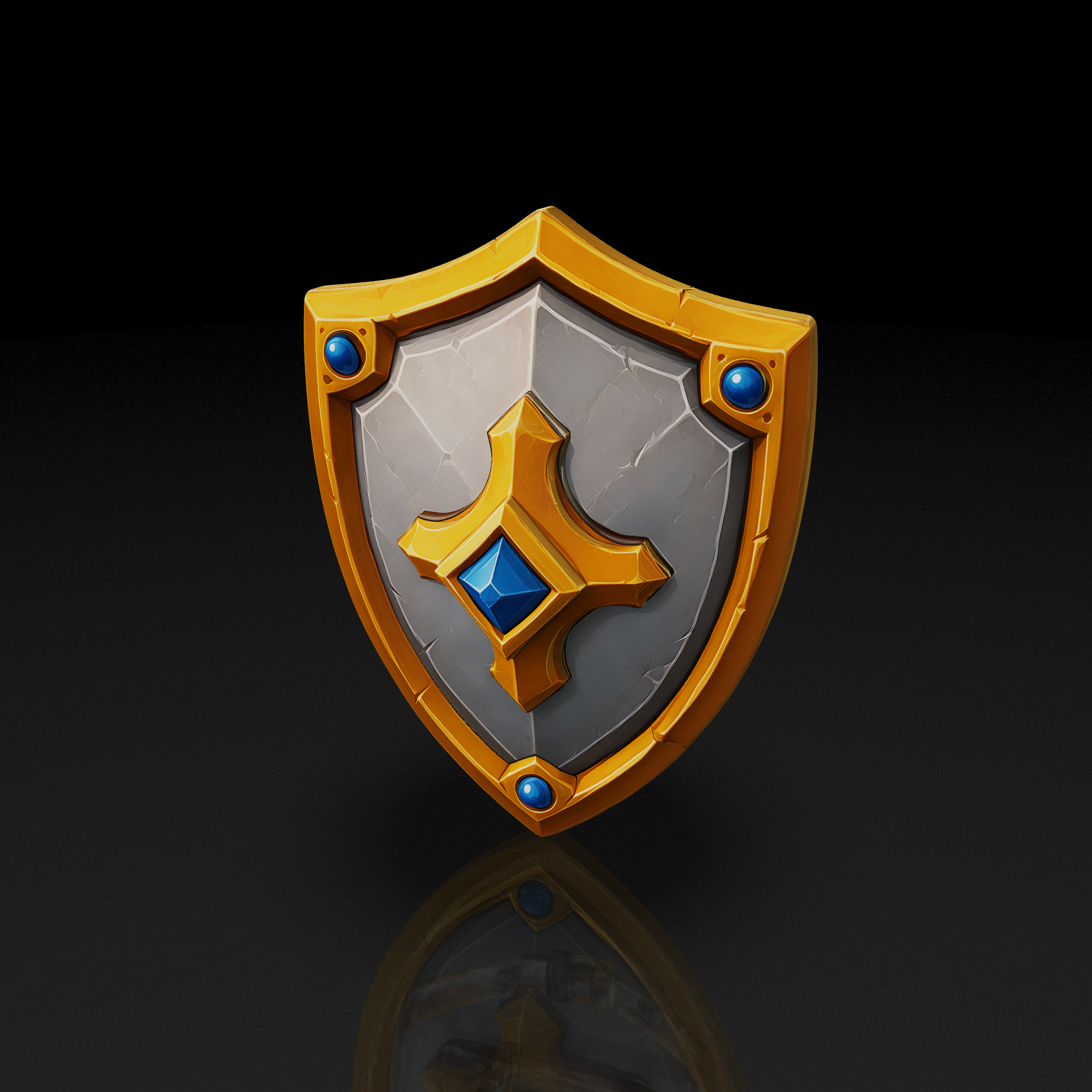 Gold Stone Shield