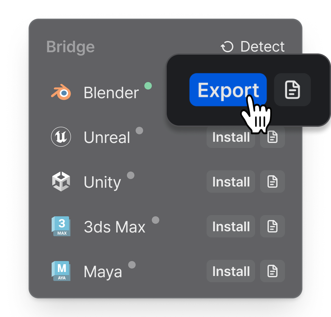 Export VARCO 3D assets to Blender