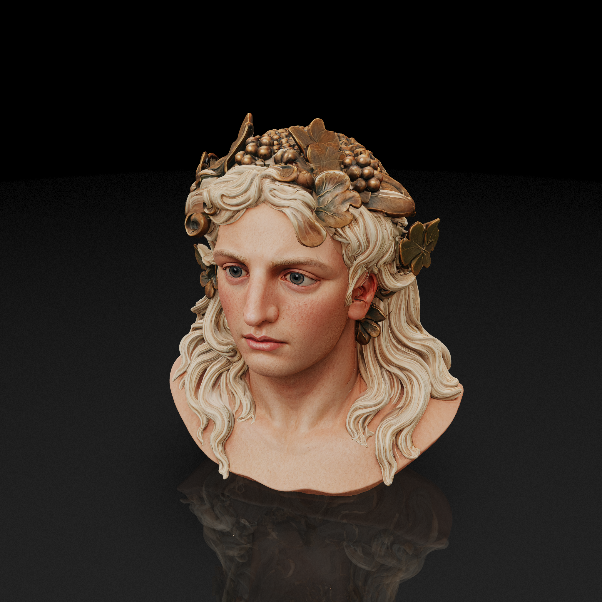Marble Wreathed Bust