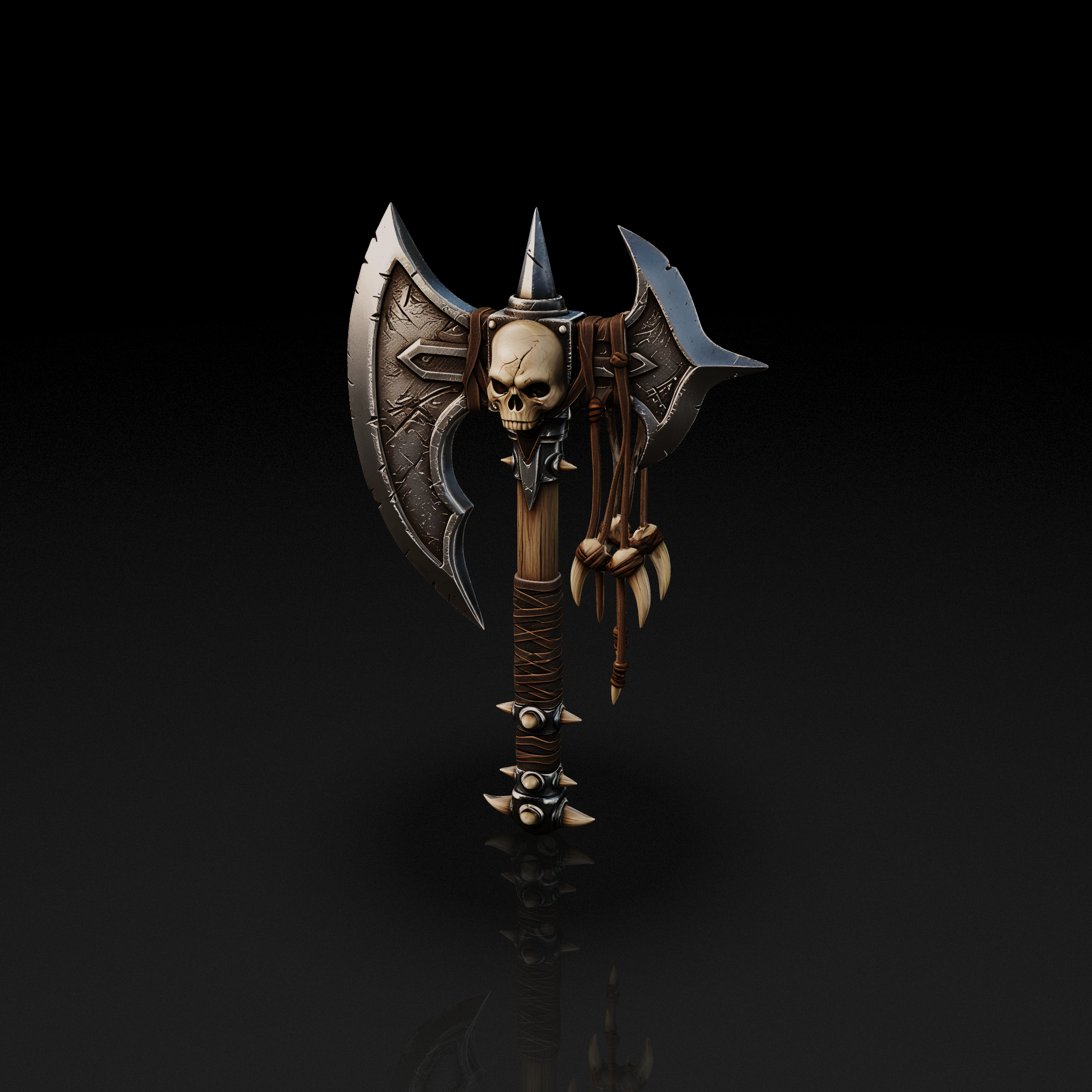 Skull Battle Axe
