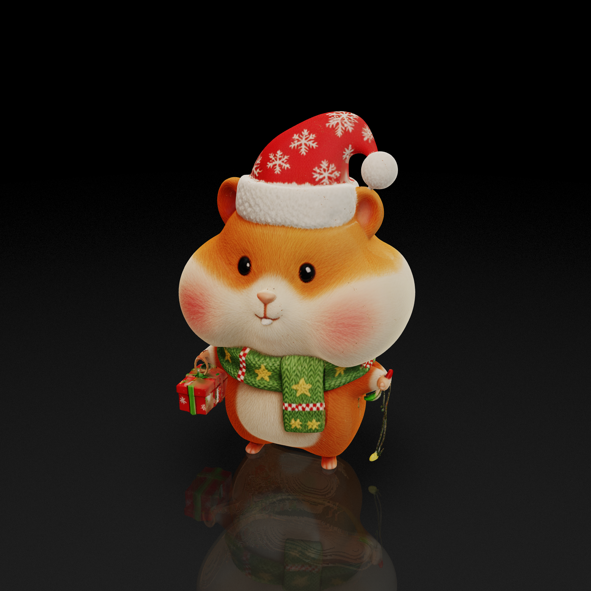 Christmas Hamster Character