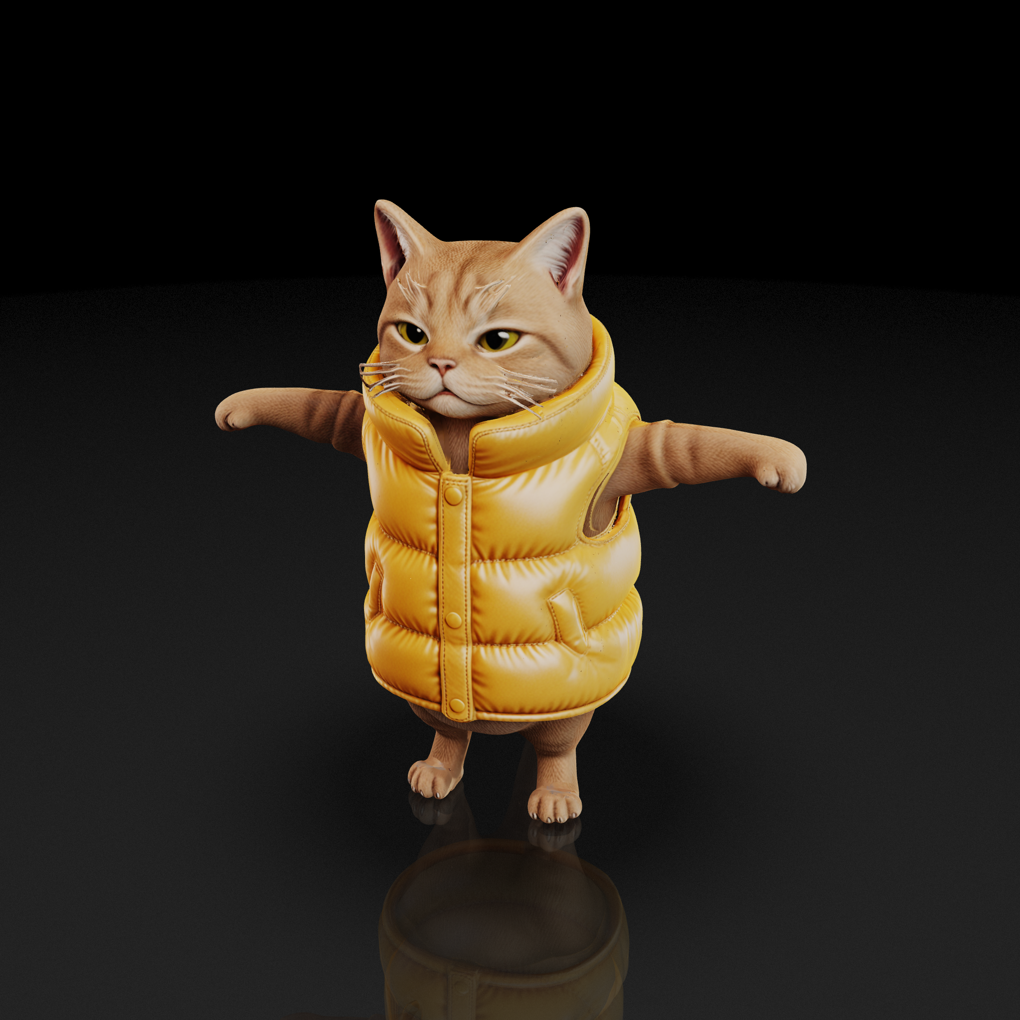 Cat Wearing Vest