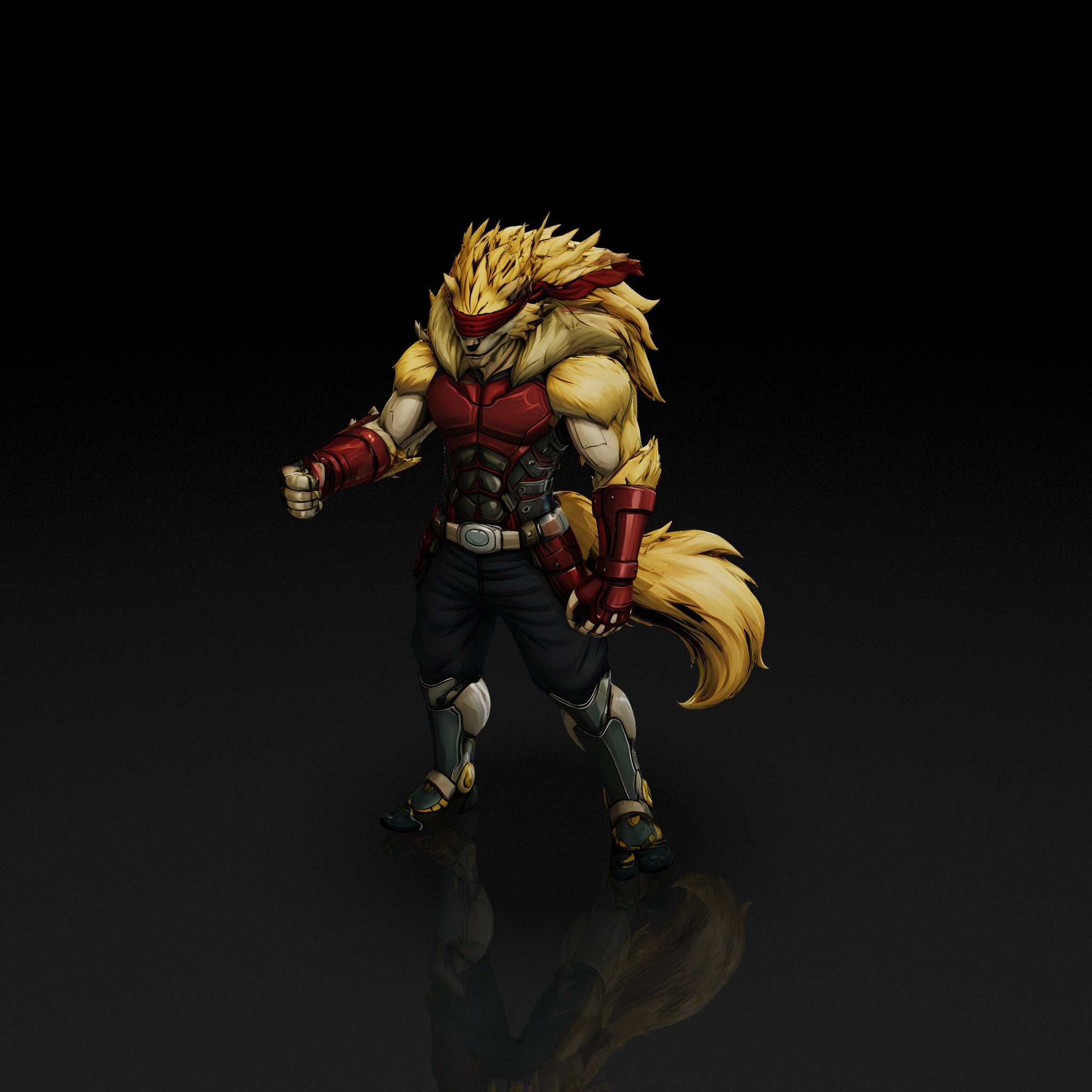 Red Armored Werewolf