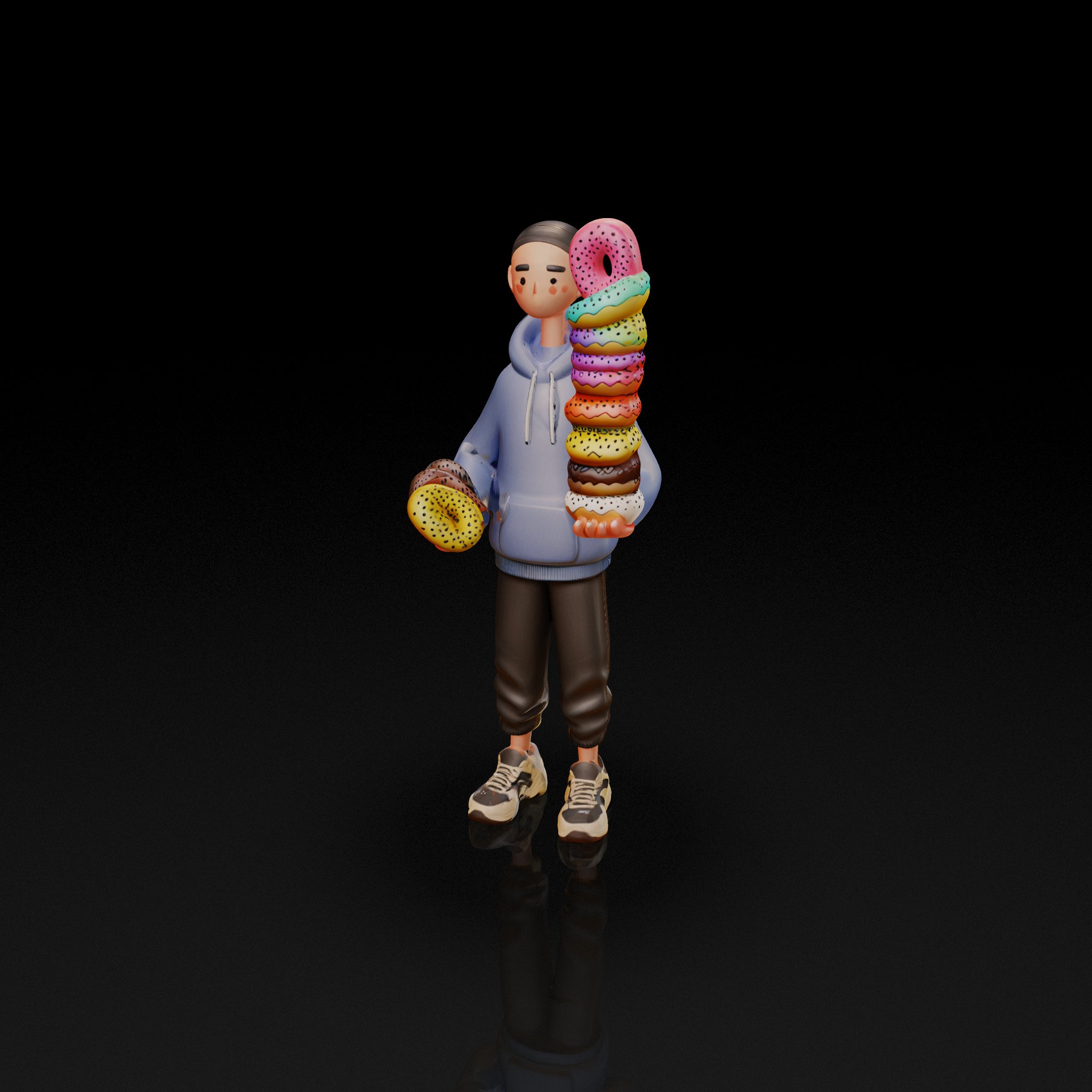 Stylized Donut Stacking