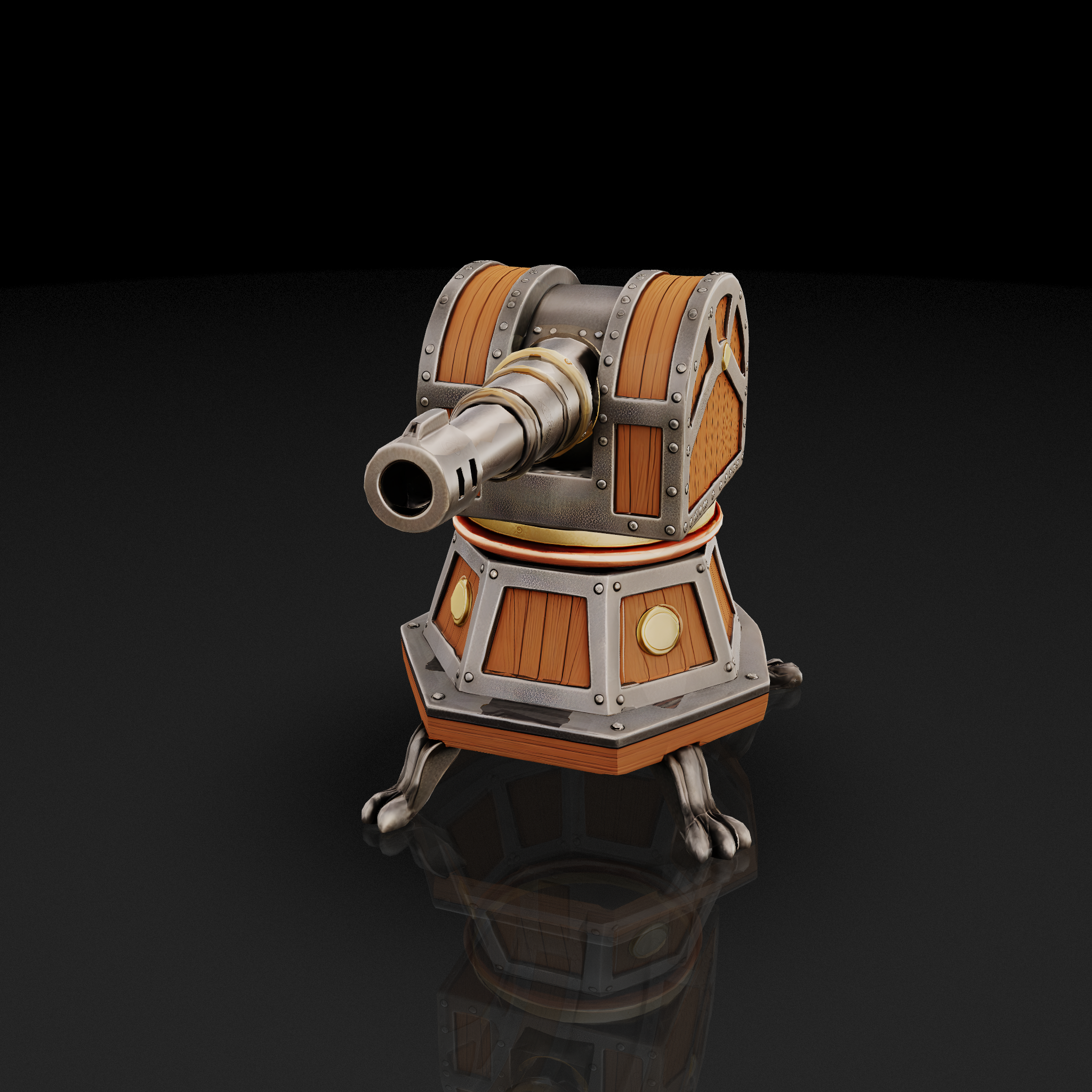 Steampunk Turret Cannon