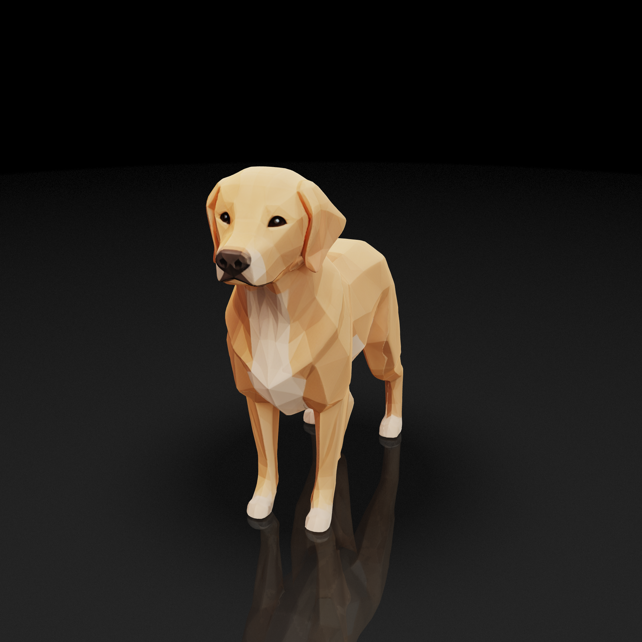Low Poly Golden Retriever