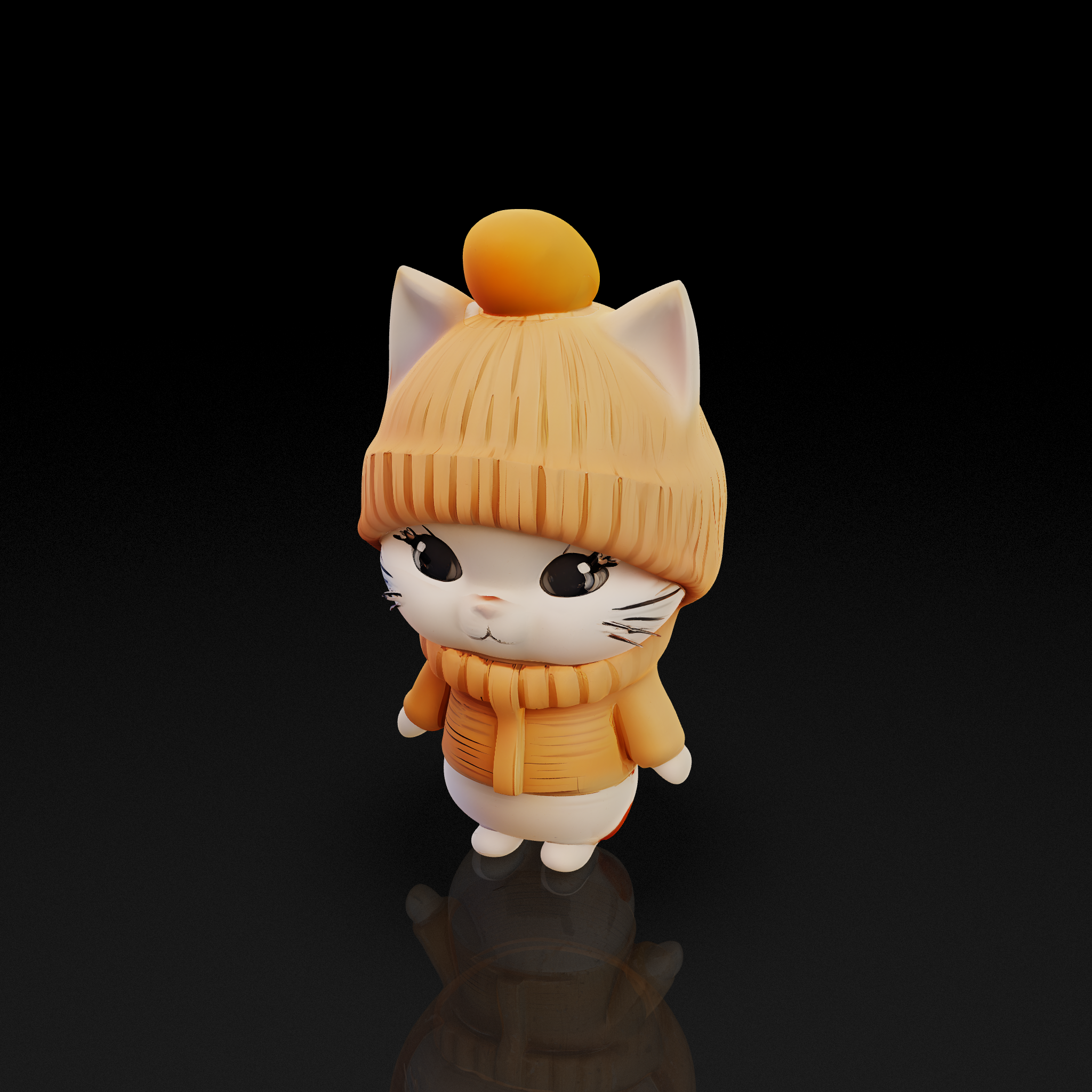 Orange Knitted Cat