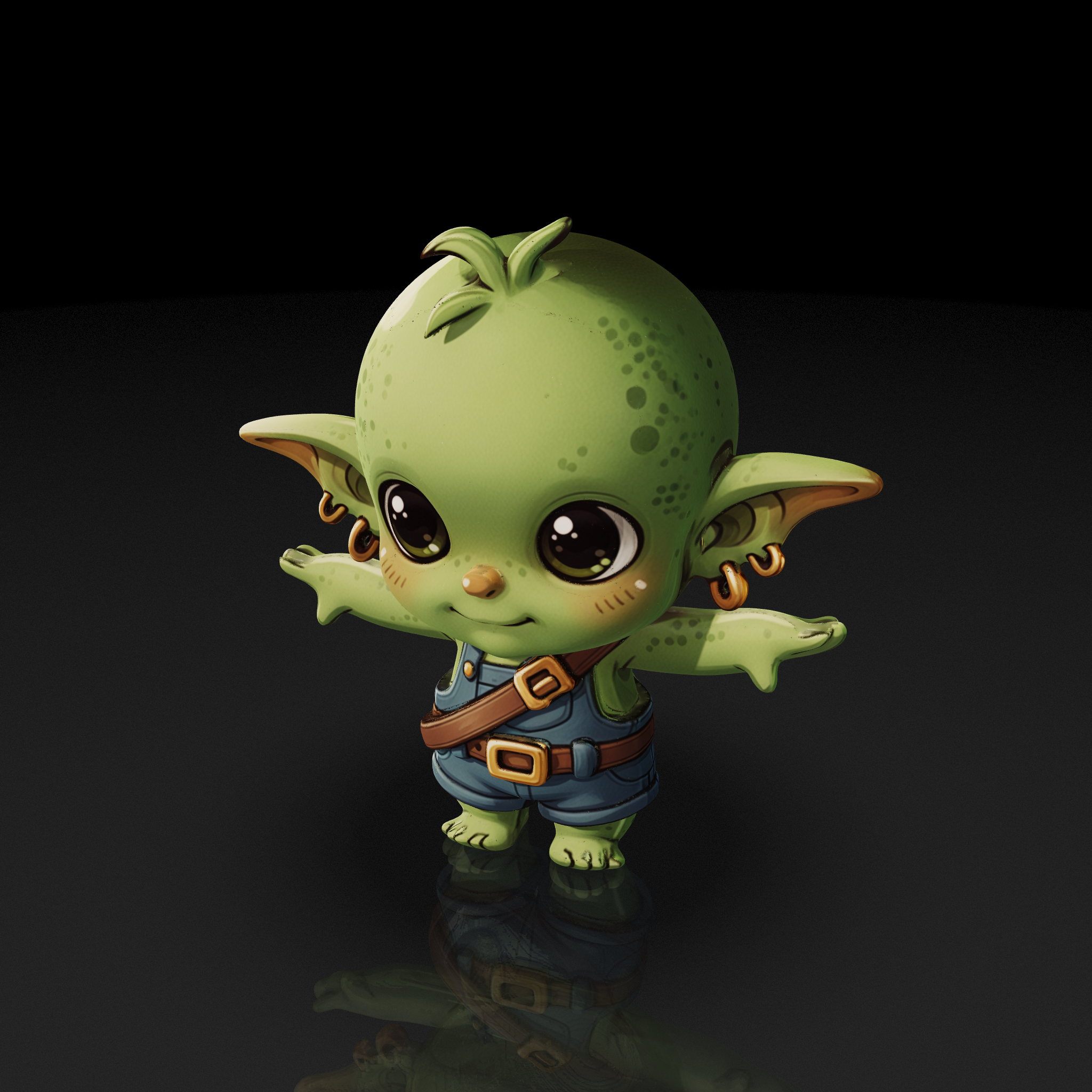 Cartoon Green Goblin Character
