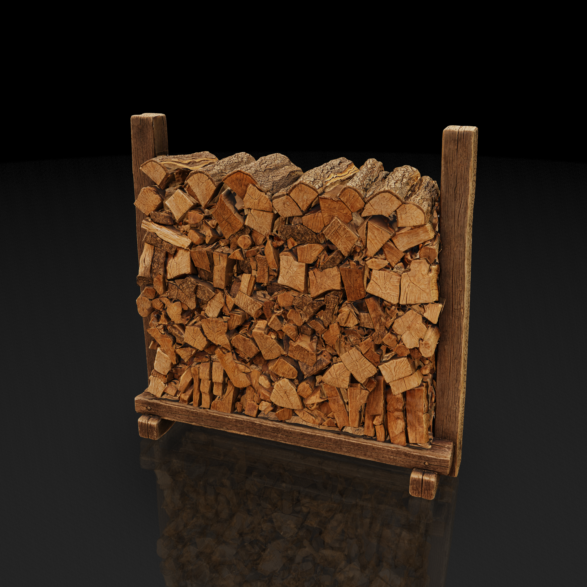 Firewood Storage Rack - 3D model