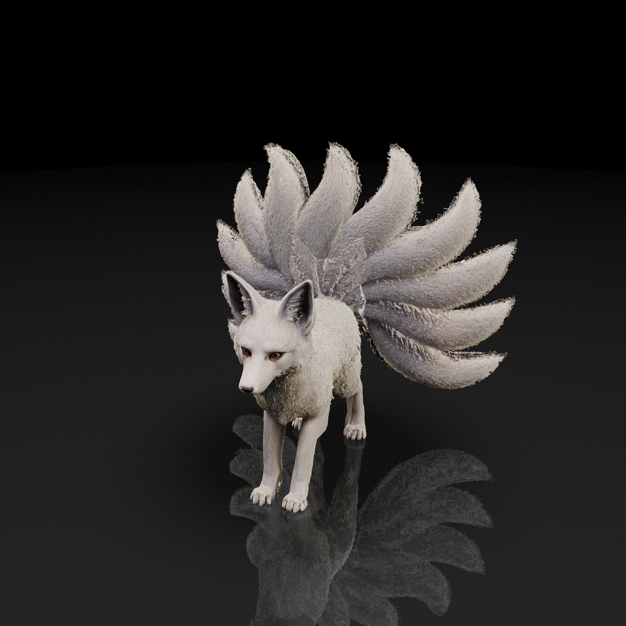White Nine-Tailed Fox