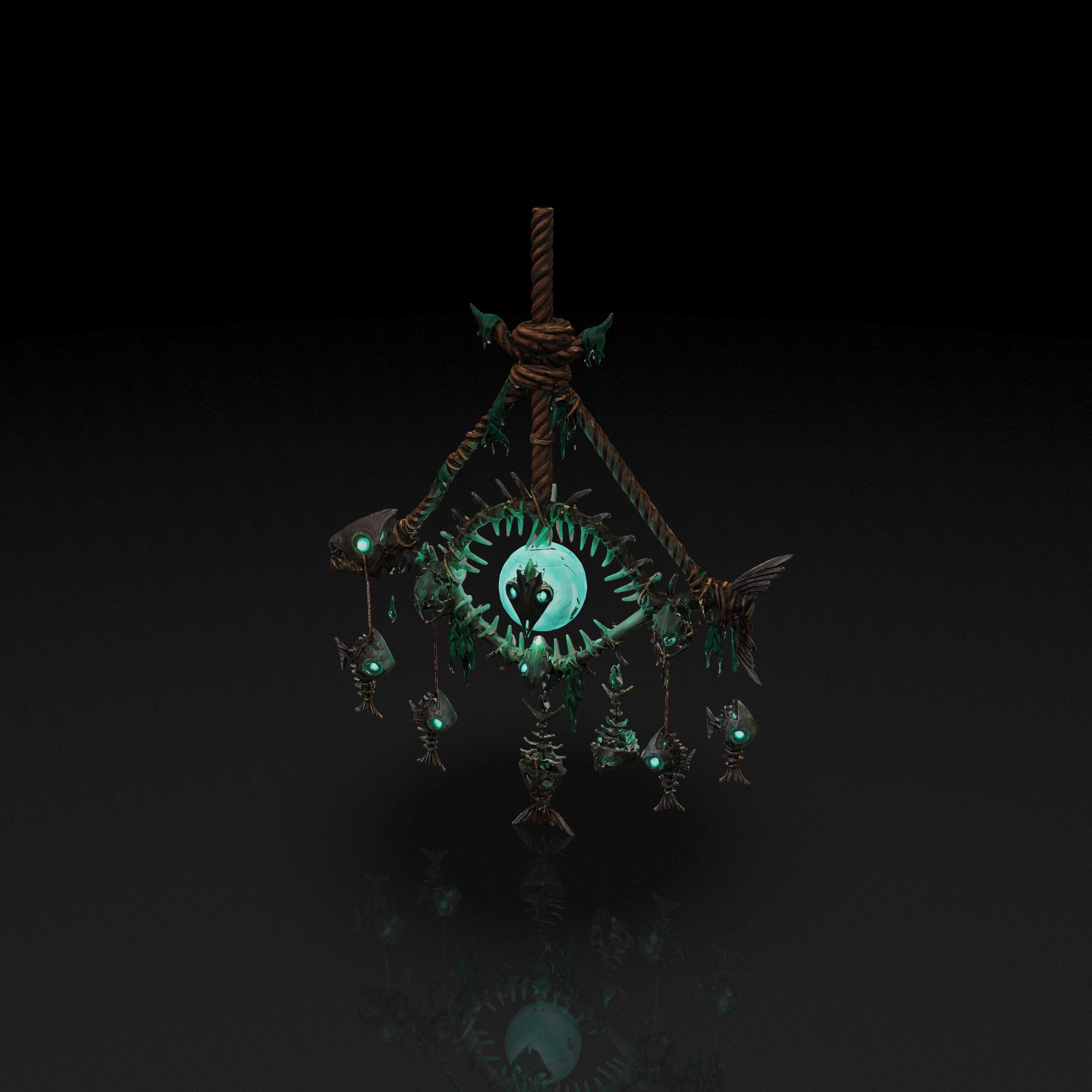 Eerie Fishbone Chandelier - 3D model