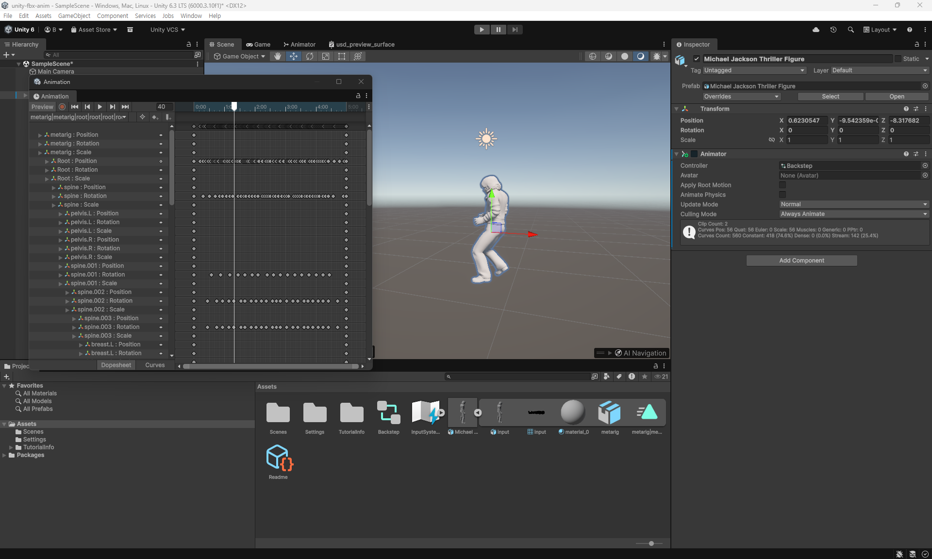 Window > Animation > Animation with the animation preview.