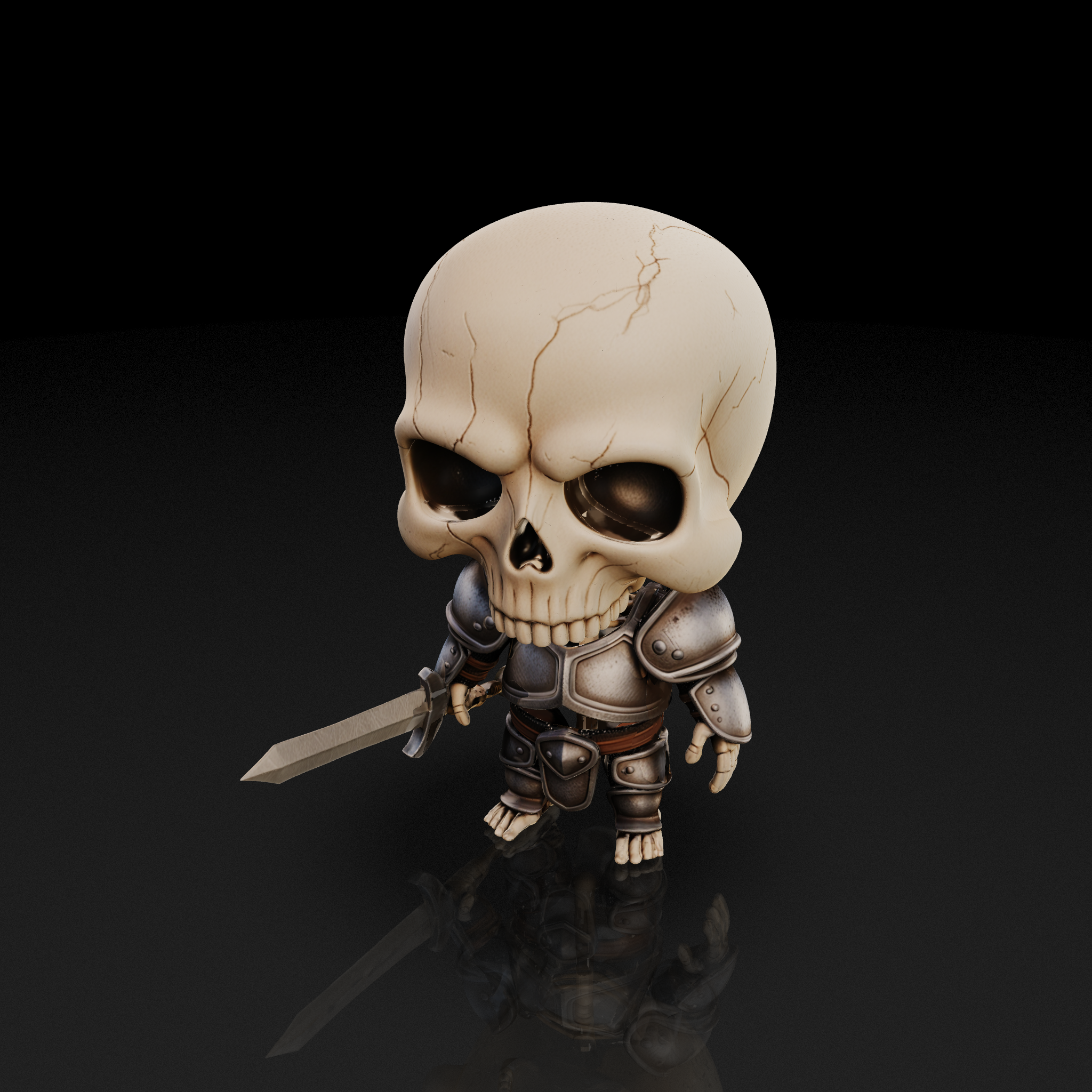 Cartoon Skeleton Warrior