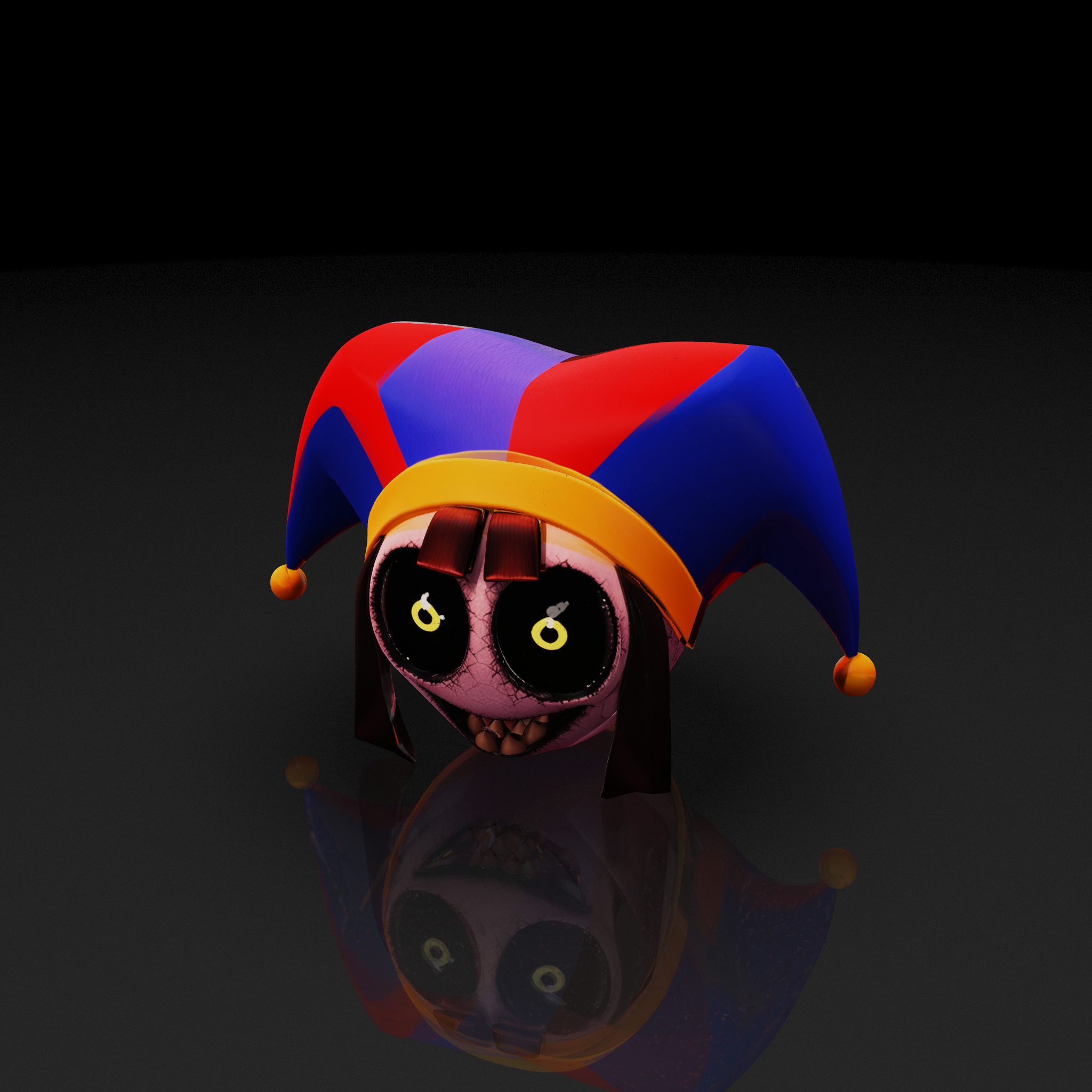 Creepy Jester Head