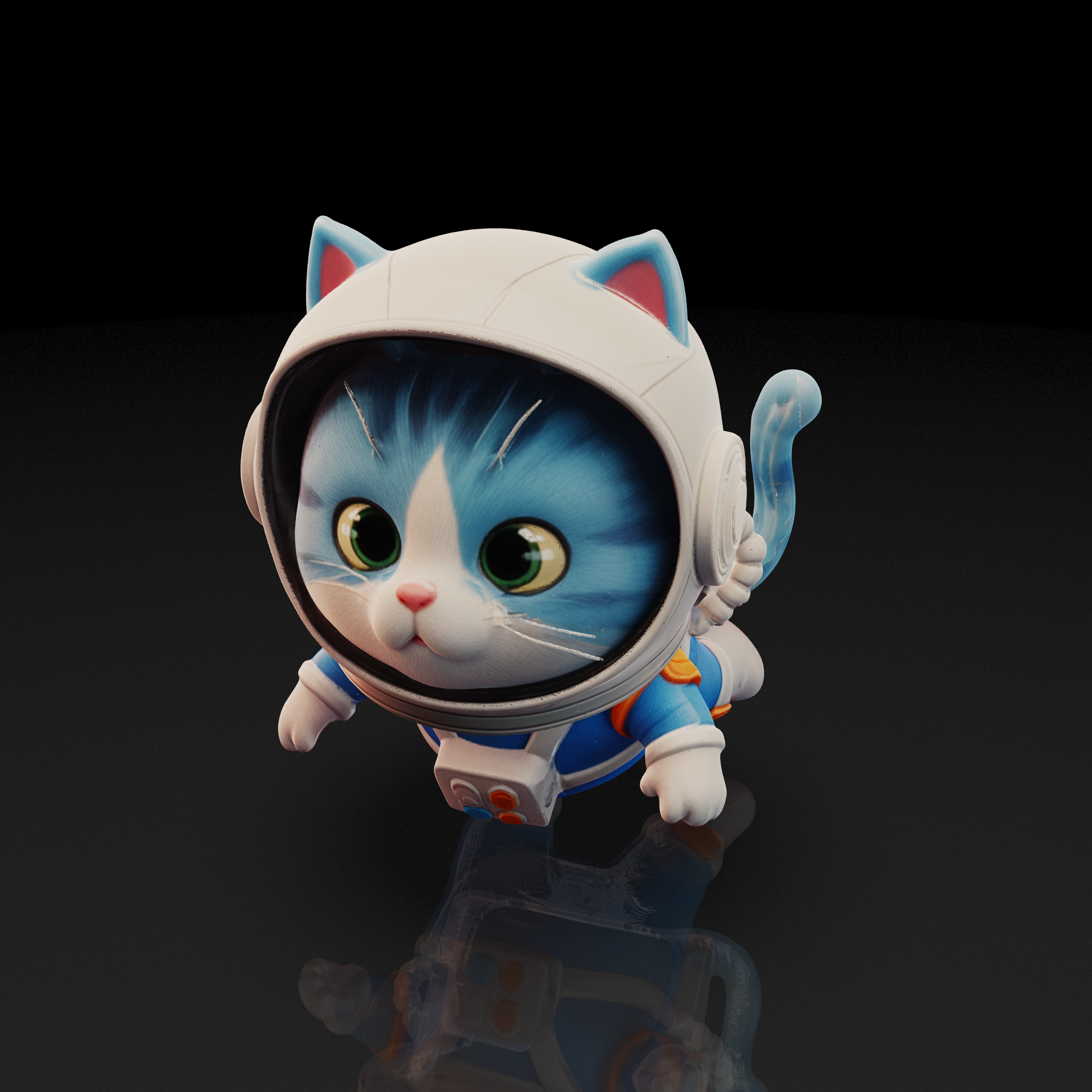 Astronaut Cartoon Cat