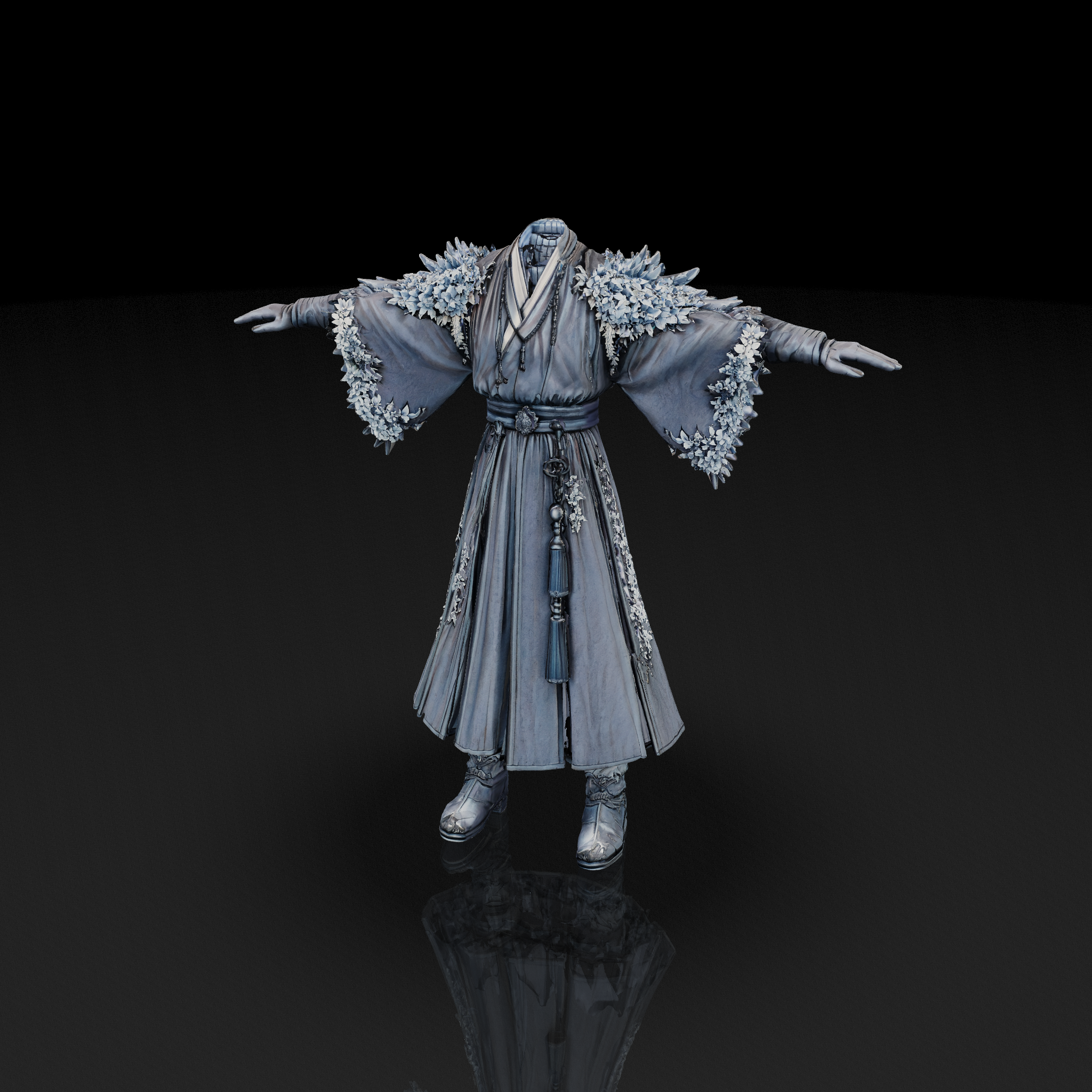 Embellished Fantasy Robe - 3D model