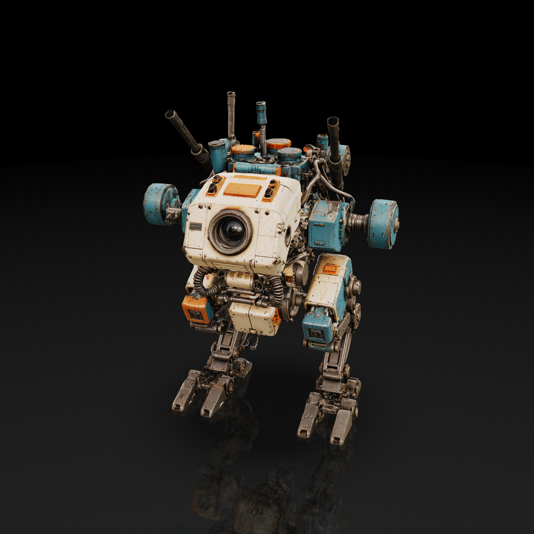 Heavy Battle Mech_Color_Low - 3D model